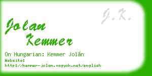 jolan kemmer business card
